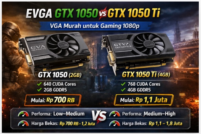 EVGA GTX 1050 Ti & GTX 1050