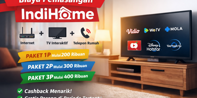 biaya pemasangan indihome terbaru